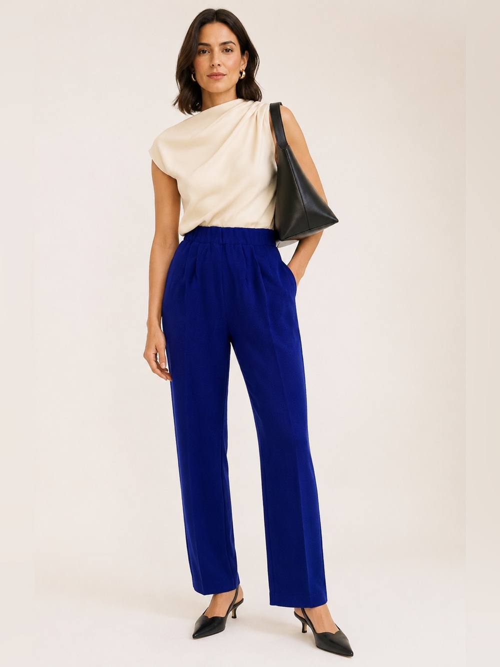 St. John by Marie Gray Knit Pants – Cobalt Blue – Size 4